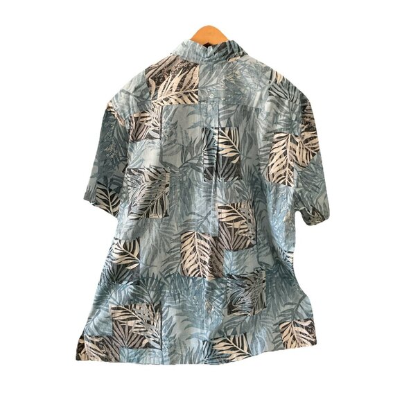 Bishop Street Hawaiian Shirt Men 2XL Blue White Floral Button Up Pullover Pocket - Picture 3 of 6